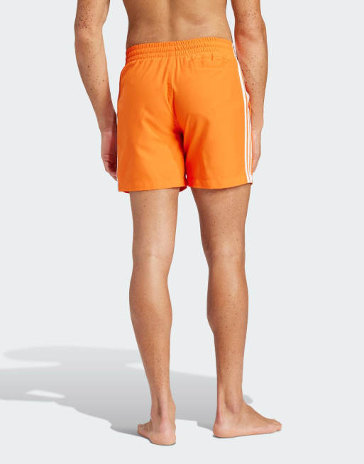 adidas Originals Adicolor Short de bain 3 bandes Orange ASOS