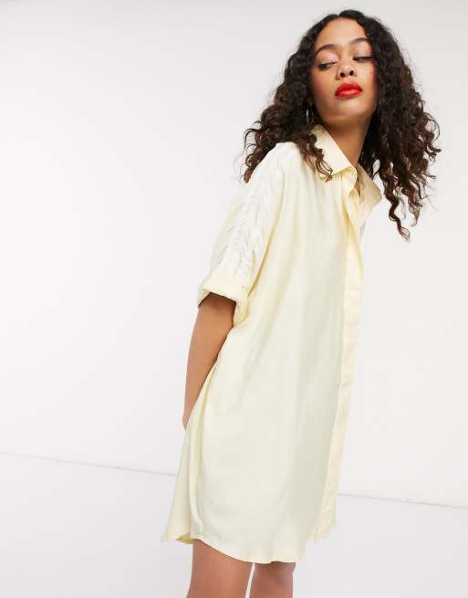adidas Originals adicolor short sleeve satin button up shirt in