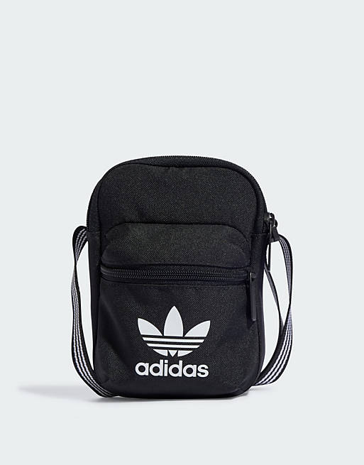 adidas Originals adicolor shoulder bag with large Trefoil in black | ASOS