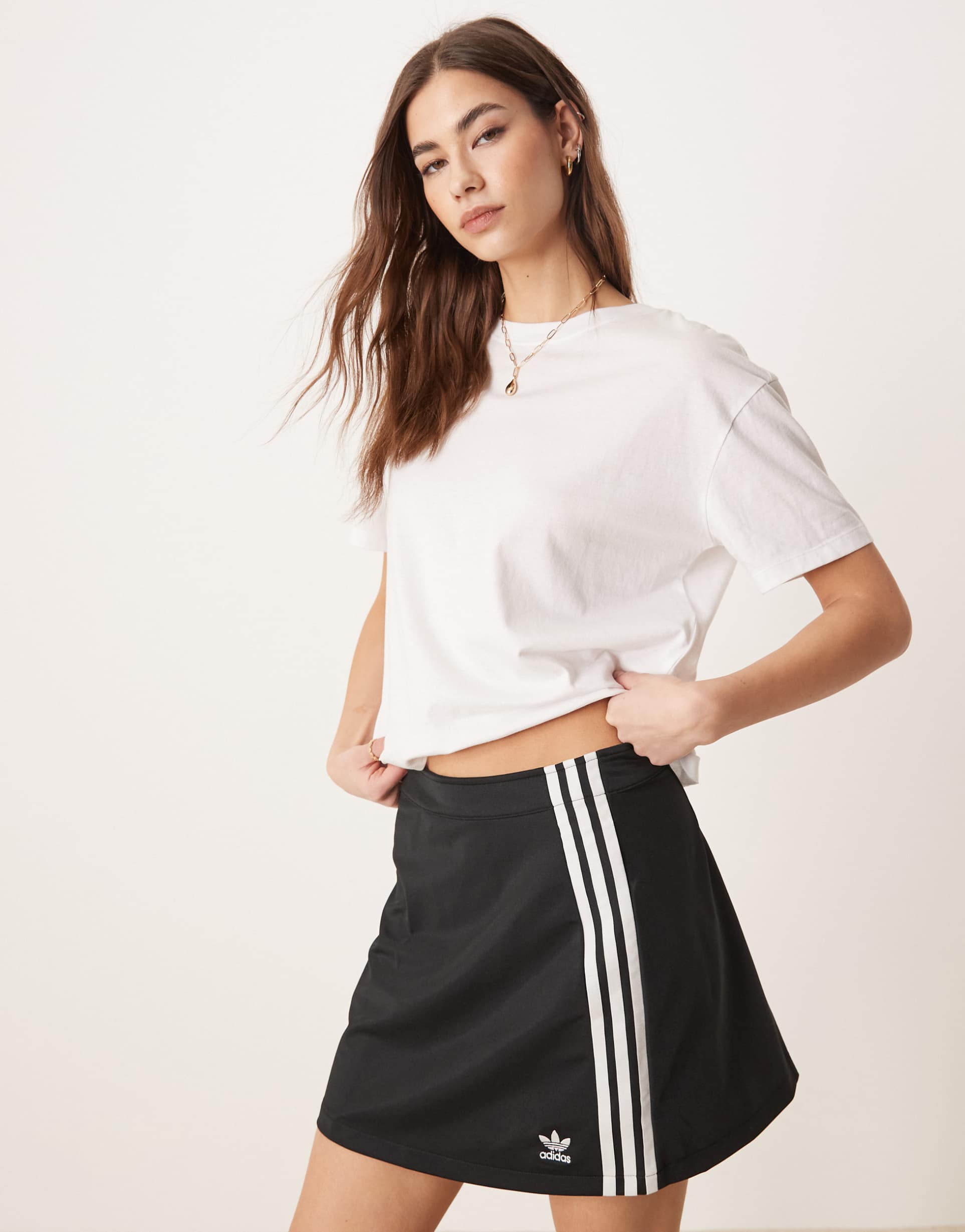 adidas originals adicolor skirt in black