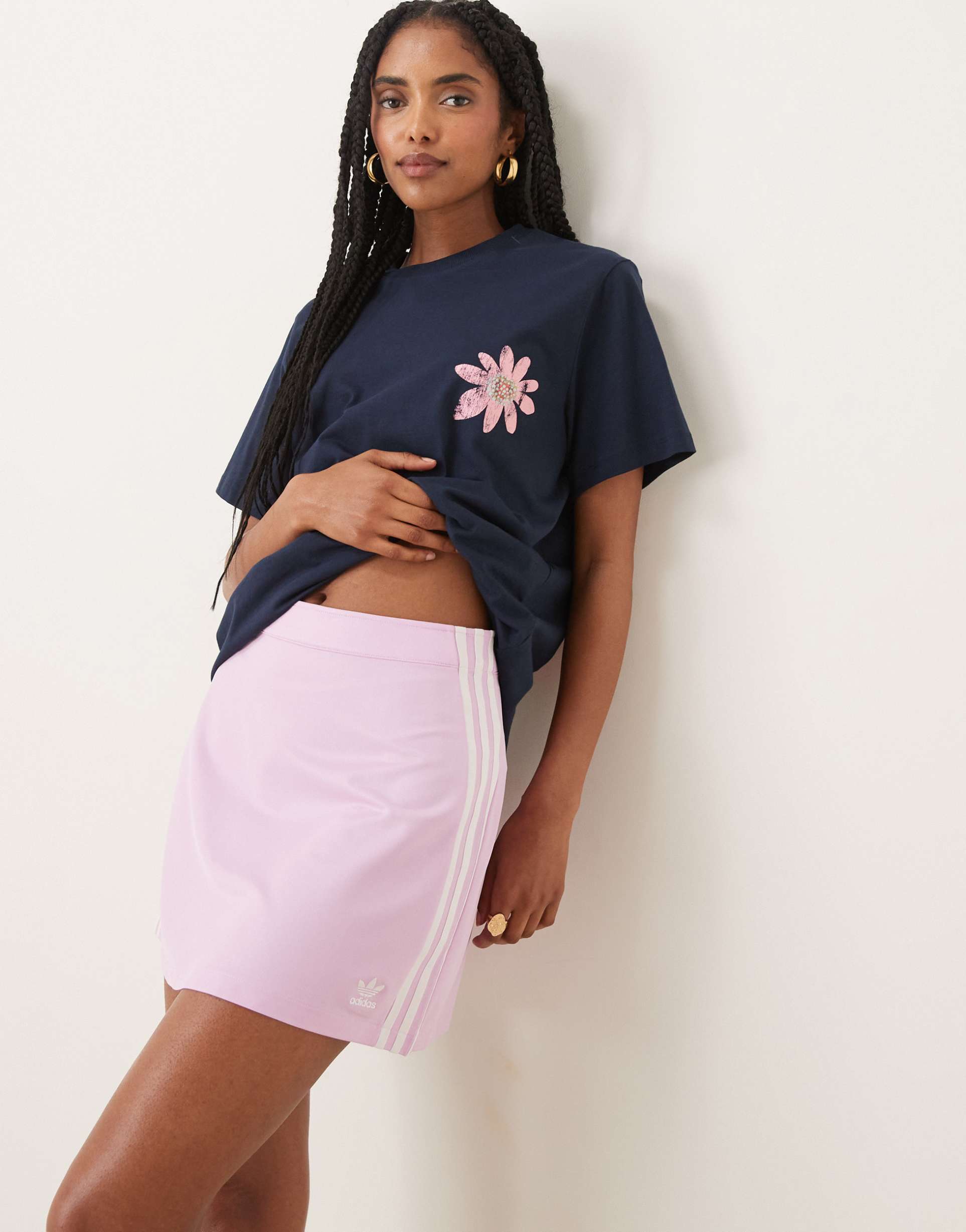 adidas originals adicolor skirt in pink