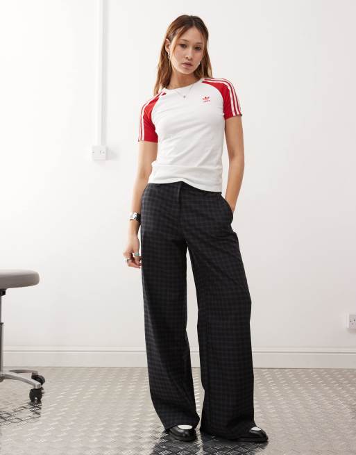 adidas Originals Adicolor slim t-shirt in white and red