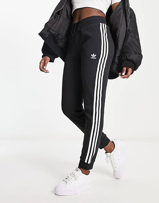 adidas Originals - adicolor - Smalle joggingbroek met 3-Stripes in zwart