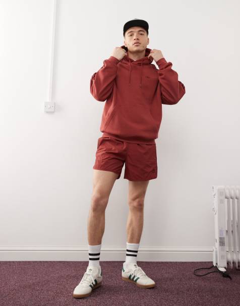 adidas Originals Adicolor sprinter shorts in burgundy