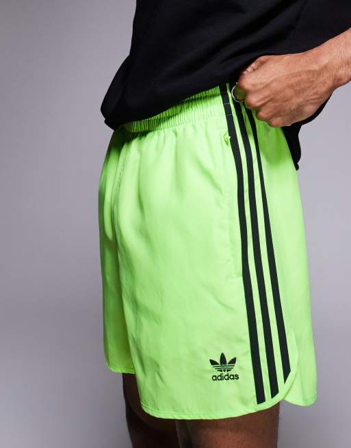 adidas Originals Adicolor sprinter shorts in lime ASOS - Main Image