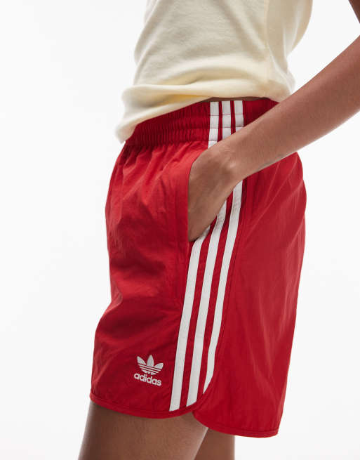 adidas Originals Adicolor sprinter shorts in red, 2 of 5