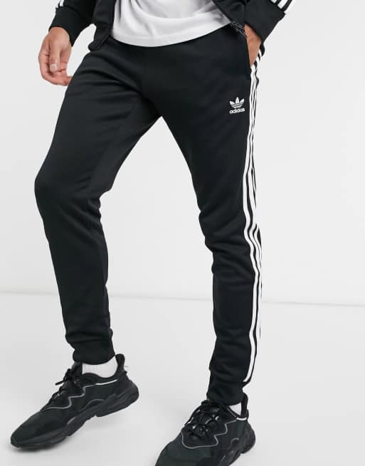 adidas Originals adicolor Three Stripe Track Pants In Red, ASOS