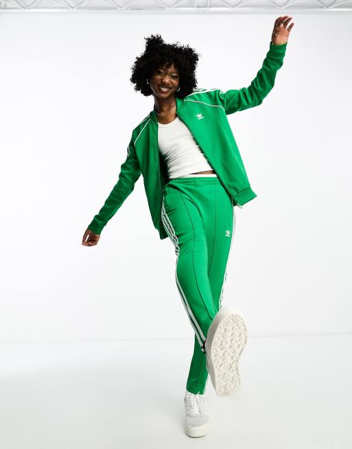 adidas Originals Adicolor superstar track top in green ASOS