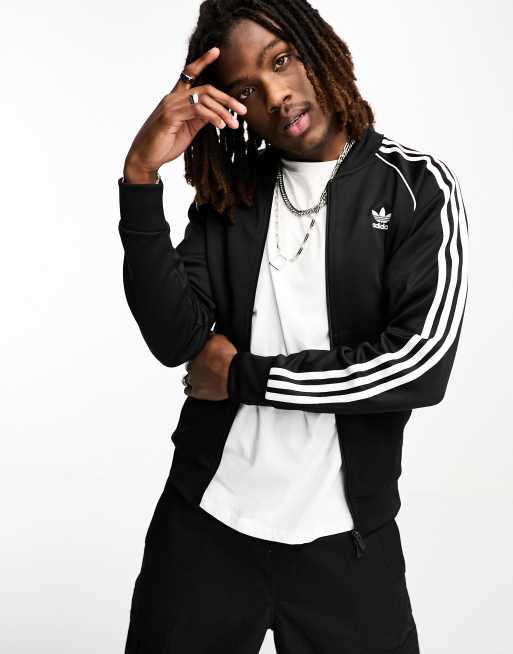 adidas Originals – adicolor – Svart och vit träningstopp