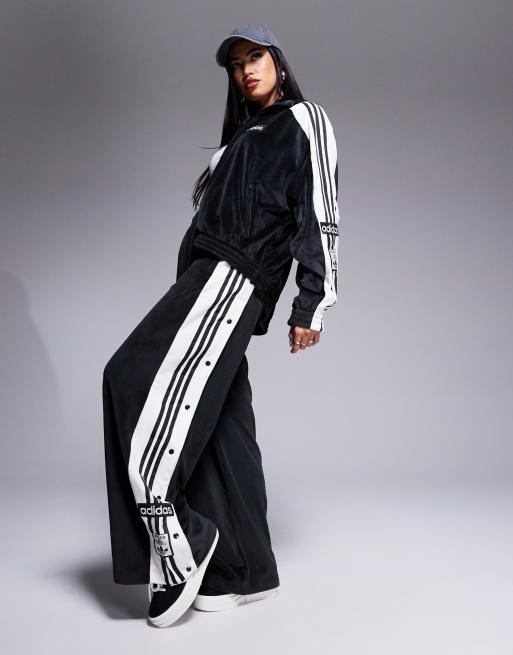 adidas Originals – Adicolor – Svarta träningsbyxor i velour