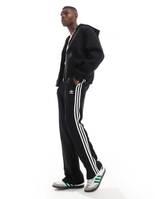 adidas Originals – Adicolor – Svarta utsvängda träningsoverallsbyxor