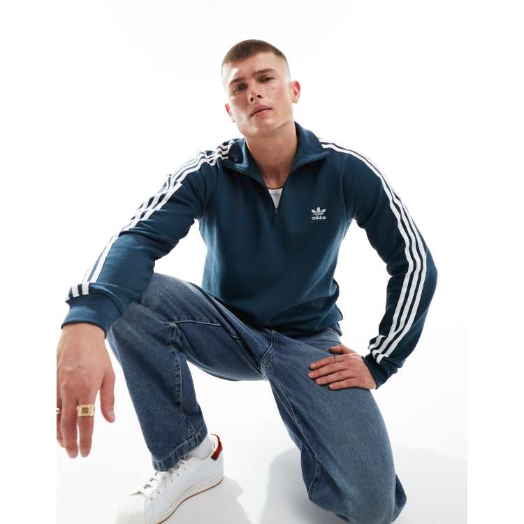 adidas Originals adicolor Sweat demi fermeture clair Bleu marine