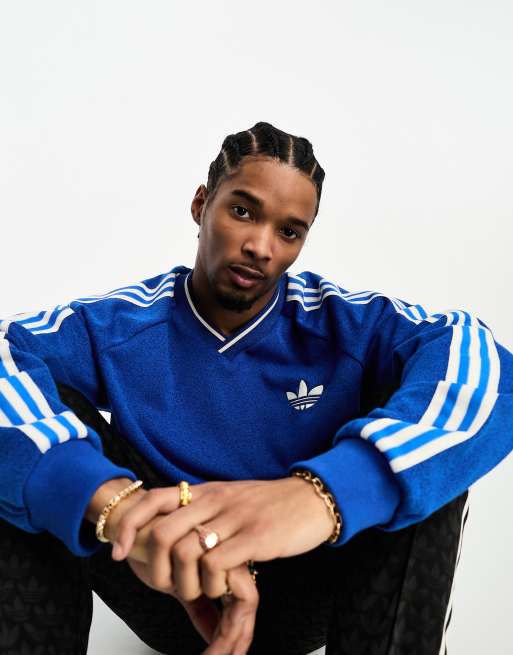 Pull adidas bleu marine sale