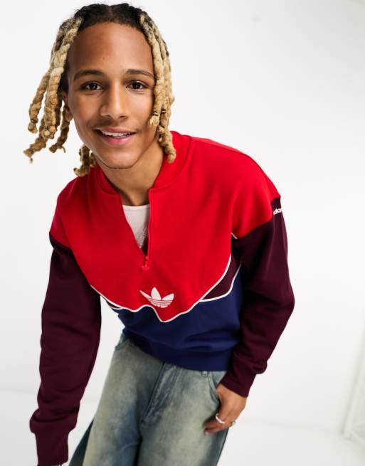 adidas Originals Adicolor sweatshirt in scarlet 