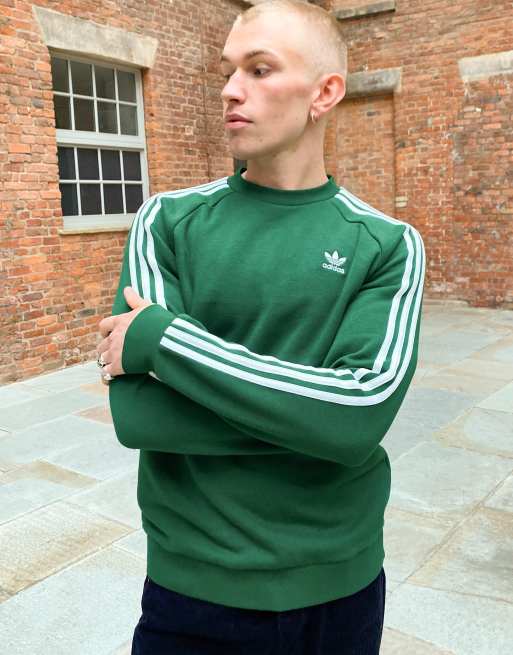 adidas Originals – den – adicolor mit Streifen ASOS Grün drei | in Sweatshirt