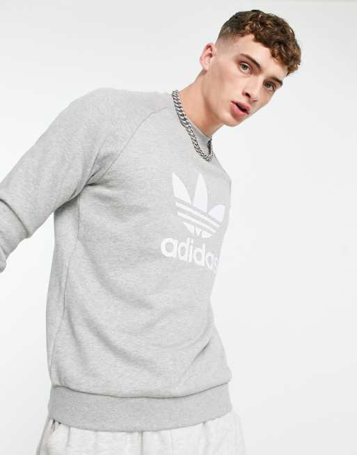 adidas sweatshirt with logo in grey | ASOS