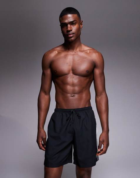 adidas Originals Adicolor swim shorts in black