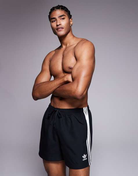 adidas Originals Adicolor swim shorts in black - view 1