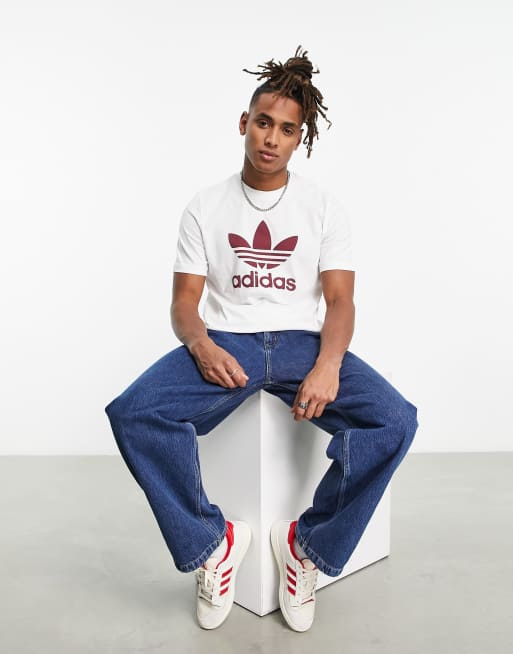 Tee shirt adidas blanc et rouge sale