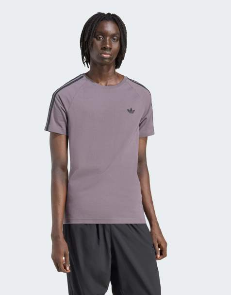 adidas Originals - Adicolor - T-shirt ajusté avec logo trèfle - Gris strata et noir - view 1