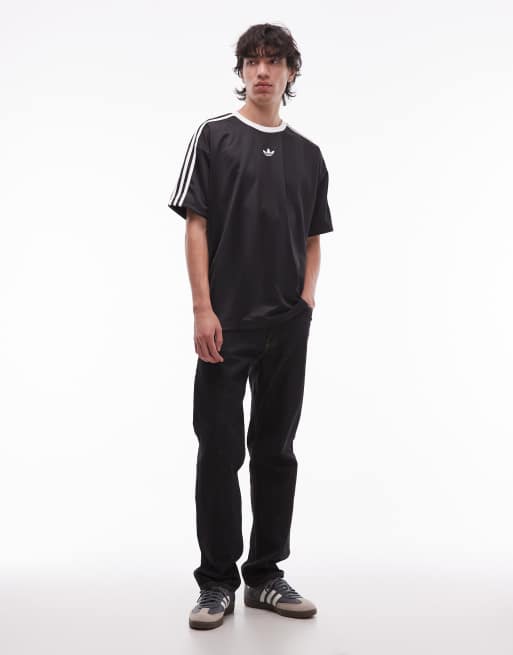 adidas Originals – Adicolor – T-Shirt aus Jacquard-Jersey in Schwarz, 2 von 5