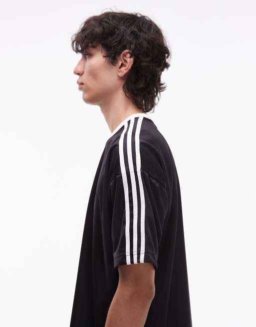 adidas Originals – Adicolor – T-Shirt aus Jacquard-Jersey in Schwarz, 4 von 5