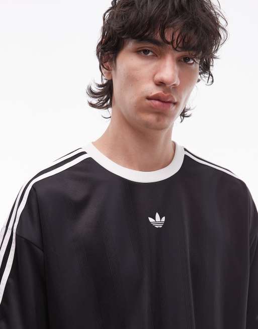 adidas Originals – Adicolor – T-Shirt aus Jacquard-Jersey in Schwarz, 5 von 5