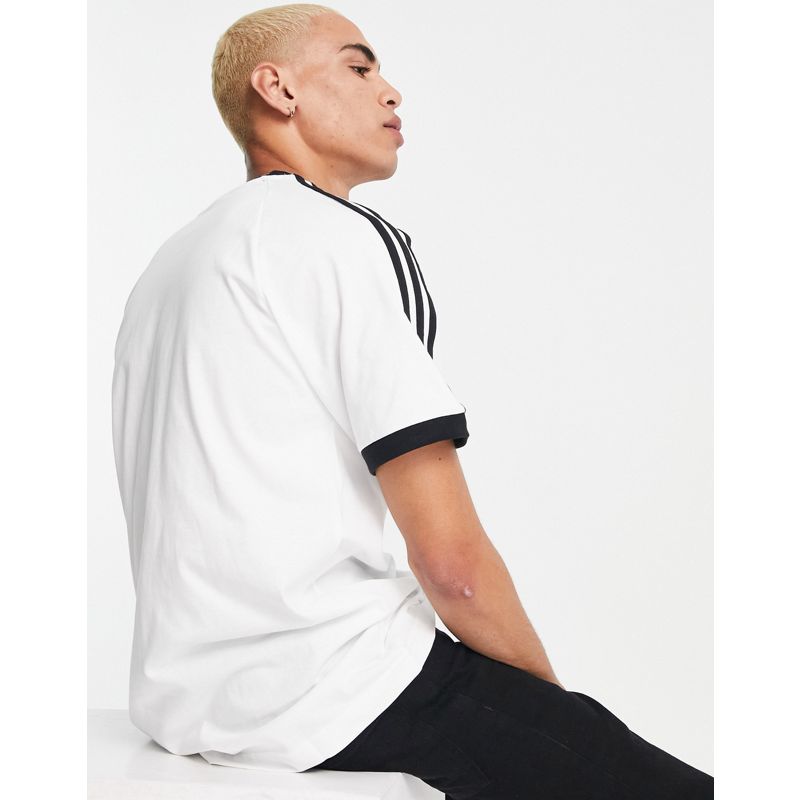 Top Activewear adidas Originals - adicolor - T-shirt bianca con tre strisce