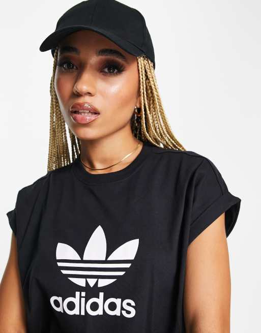 Adidas trefoil dress black 2025