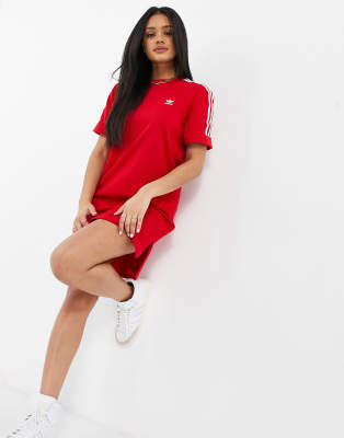 adidas red and grey dress