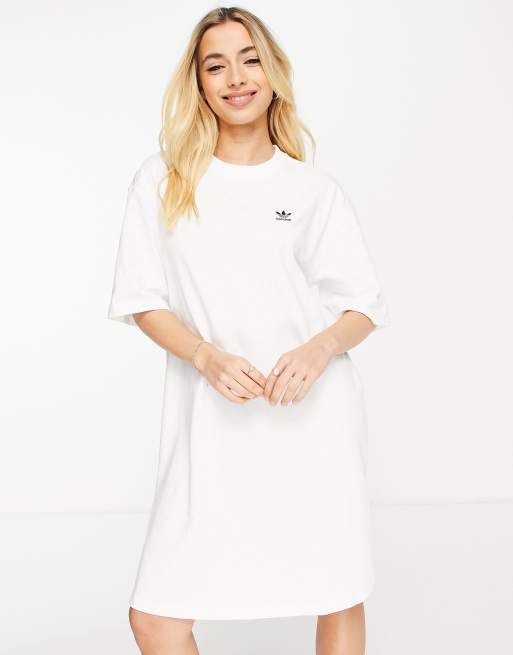 adidas Originals adicolor t-shirt dress in white | ASOS