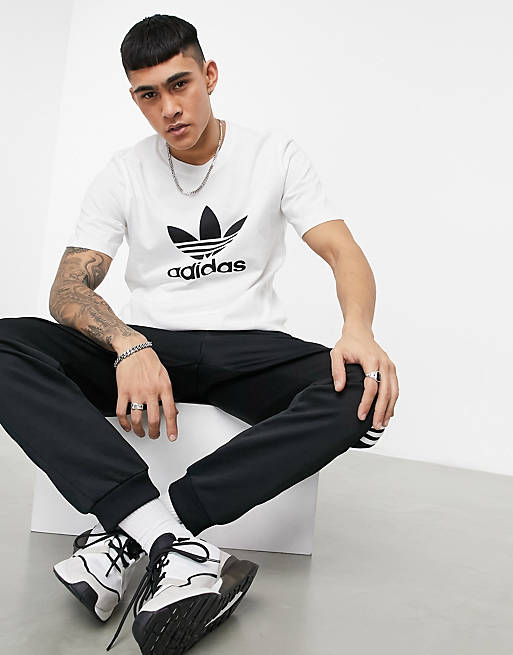 adidas Originals adicolor t-shirt in white with large logo | ASOS