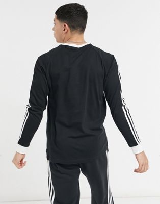 Homme adidas Originals - adicolor - T-shirt manches longues à trois bandes - Noir