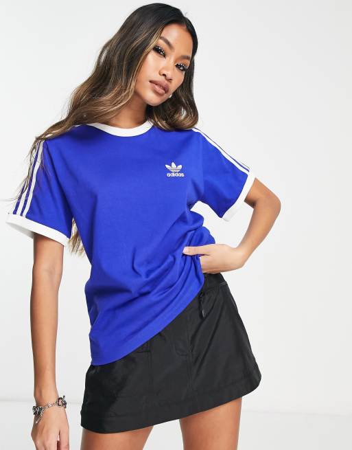 adidas Originals - Adicolor - T-shirt met 3-Stripes in blauw