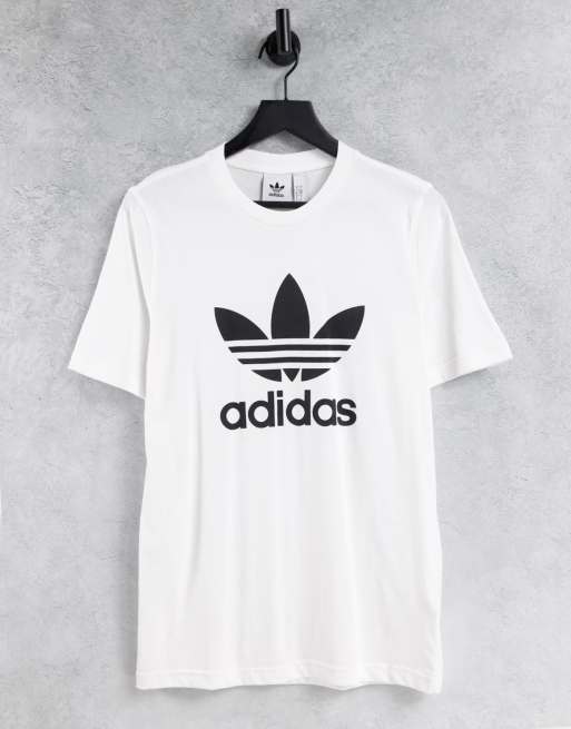 adidas Originals - adicolor - T-shirt met groot logo in wit