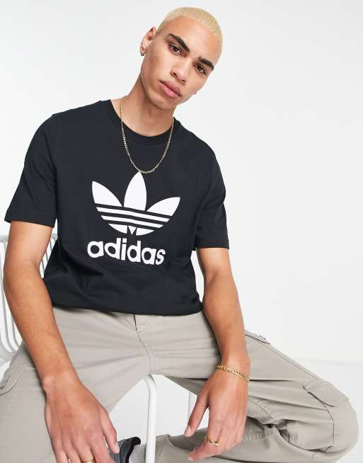 adidas Originals - adicolor - T-shirt nera con logo grande