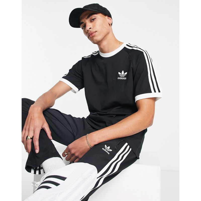 9Gd4K Uomo adidas Originals - adicolor - T-shirt nera con tre strisce