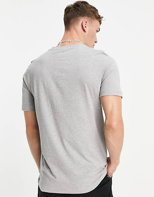 Men adidas Originals adicolor t-shirt with large logo in grey heather 