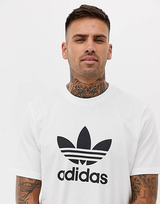 adidas Originals adicolor t-shirt with trefoil logo in white cw0710 | ASOS