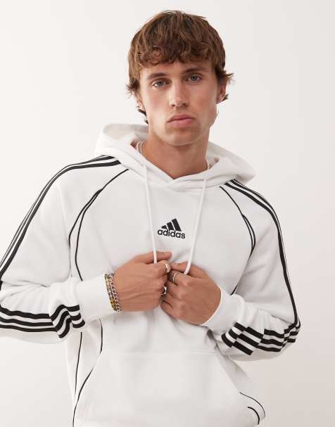 adidas Originals - Adicolor - Teamgeist cut line - Hoodie in zwart / wit - view 1