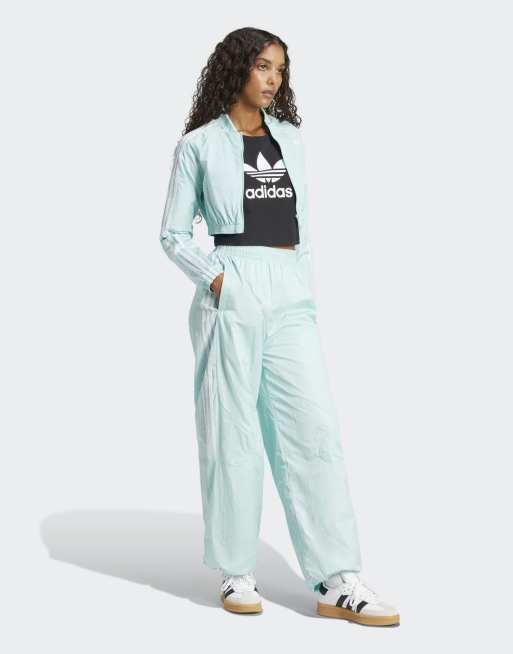 adidas Originals – Adicolor Teamgeist – Jasnoturkusowe spodnie dresowe oversize