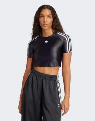 adidas Originals - Adicolor Teamgeist - Knapp geschnittenes T-Shirt in Schwarz