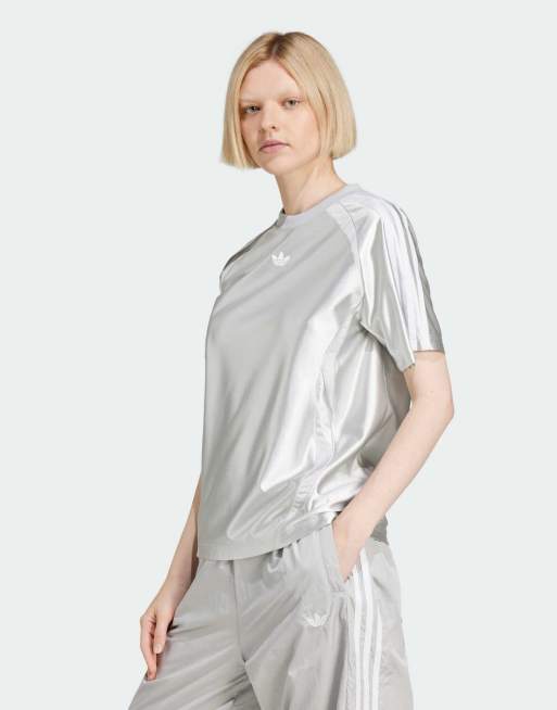 adidas Originals Adicolor teamgeist loose tee in grey two