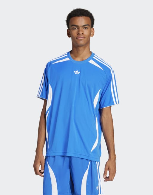 adidas Originals – Adicolor Teamgeist – T-Shirt in Blau und Weiß