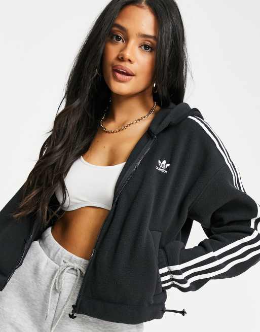 Black adidas zip up hoodie online