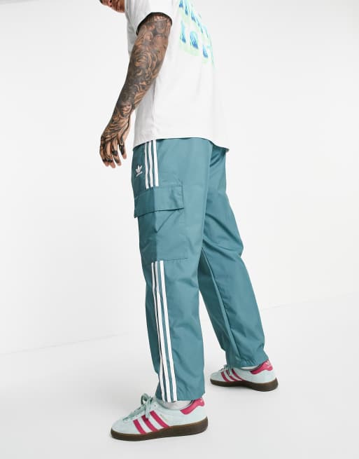 Adidas originals 3 new arrivals stripe pants  teal