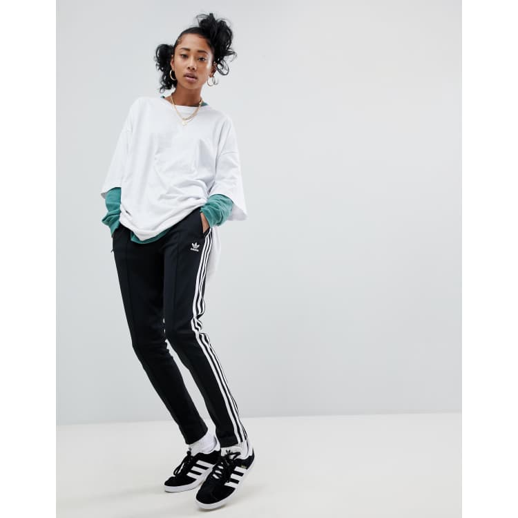 Adidas originals adicolor three stripe cigarette pant in green hot sale