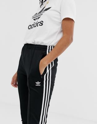 adidas originals adicolor three stripe cigarette pant in black