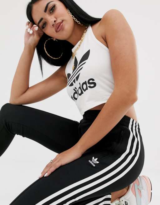 Adidas originals adicolor three hotsell stripe cigarette pant in black