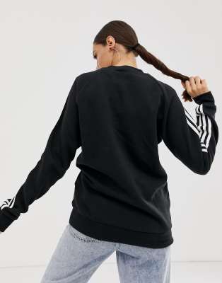 three stripe crew neck sweat by adidas